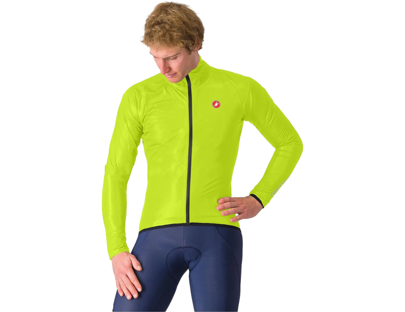 Castelli Squall Shell Jacket in Electric Lime/Black