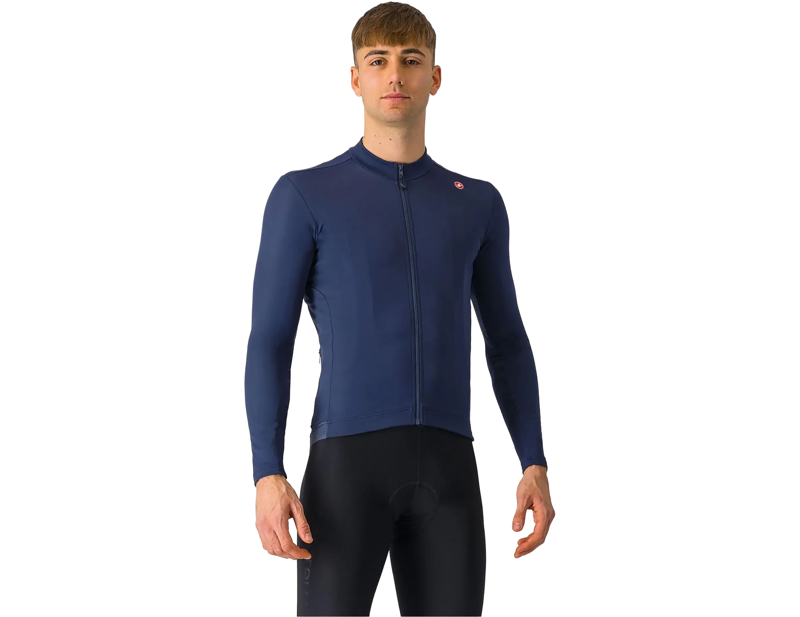 Castelli Espresso Thermal Long Sleeve Jersey in Belgian Blue