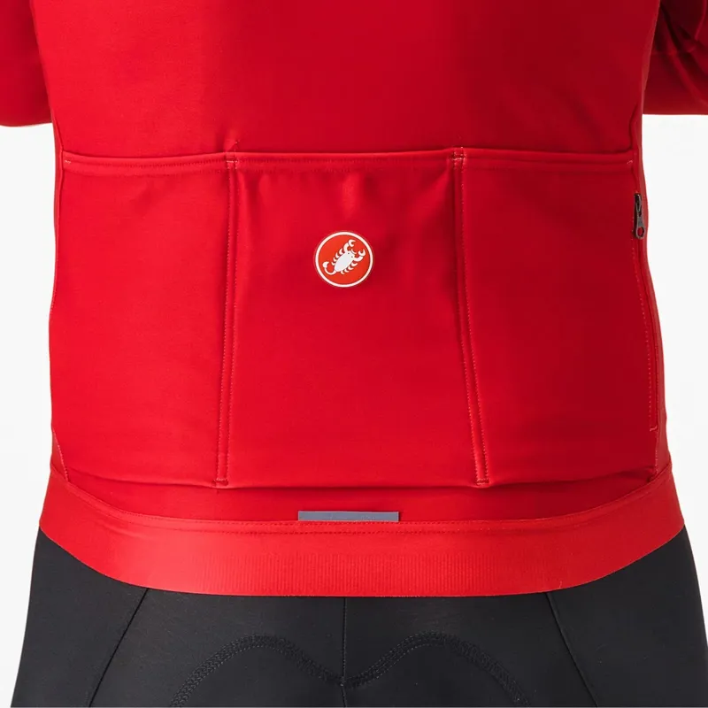 Castelli Espresso Thermal Long Sleeve Jersey in Rich Red-3