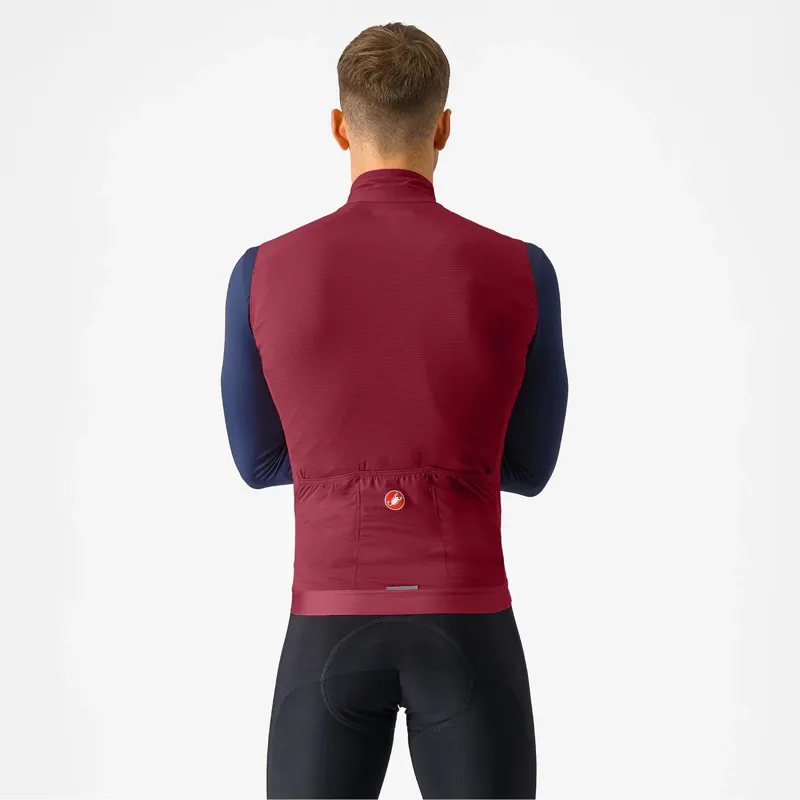 Castelli Espresso Vest in Deep Bordeaux-1