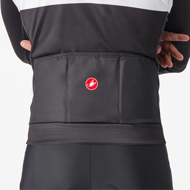 Castelli Lineare Long Sleeve Jersey in Light Black/Red/White-2
