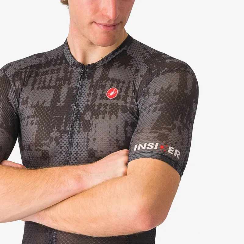 Castelli Insider 2 Short Sleeve Jersey in Black/Dark Grey-2