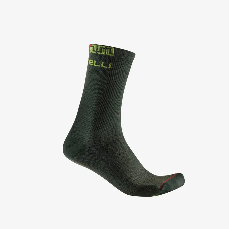 Castelli Bandito Merino 18 Socks in Deep Green