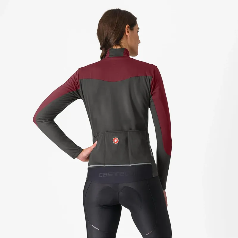 Castelli Perfetto Air Women's Jacket in Deep Bordeaux/Dark Grey-1