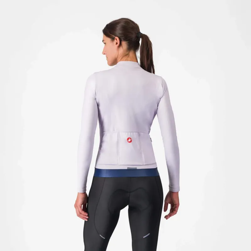  Castelli Espresso Thermal Women's Long Sleeve Jersey in Purple Mist/Deep Purple-1