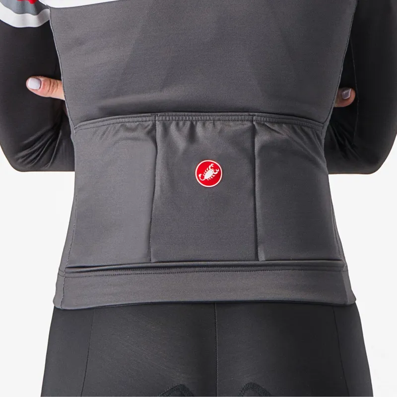 Castelli Tornare Women's Long Sleeve Jersey in Dark Grey/Black/Hibiscus-4