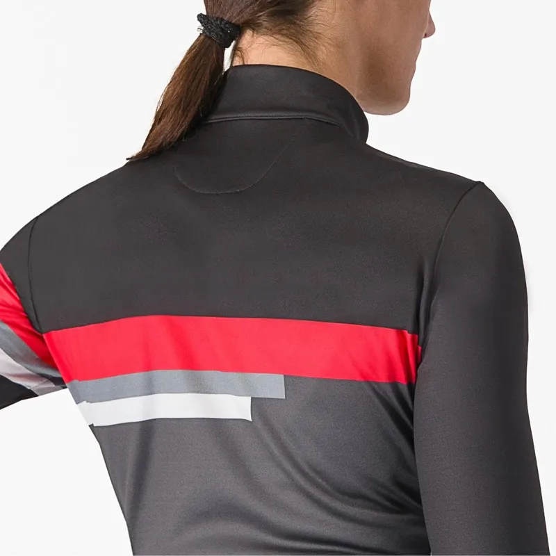 Castelli Tornare Women's Long Sleeve Jersey in Dark Grey/Black/Hibiscus-3
