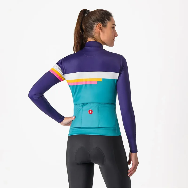 Castelli Tornare Women's Long Sleeve Jersey in Malachite Green/Night Shade-1