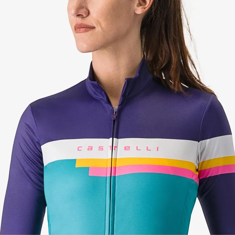 Castelli Tornare Women's Long Sleeve Jersey in Malachite Green/Night Shade-2