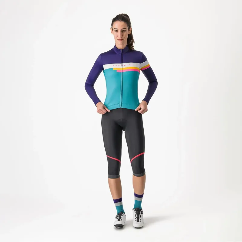 Castelli Tornare Women's Long Sleeve Jersey in Malachite Green/Night Shade-4