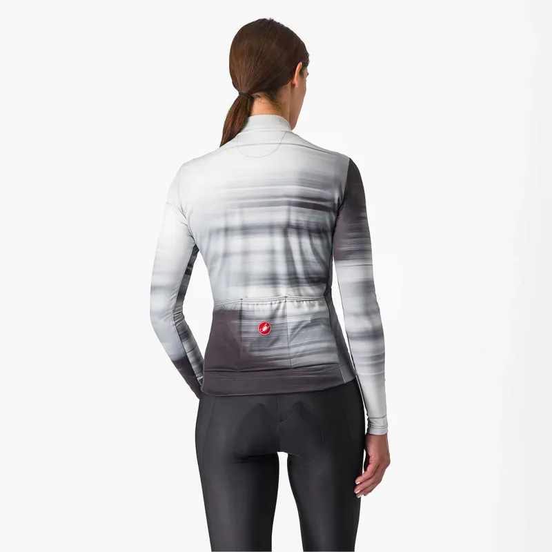 Castelli Phase Women's Long Sleeve Jersey in Black/White-1