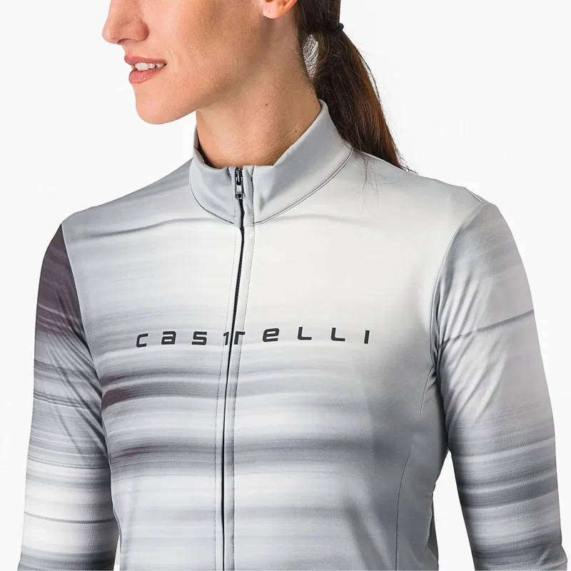 Castelli Phase Women's Long Sleeve Jersey in Black/White-2