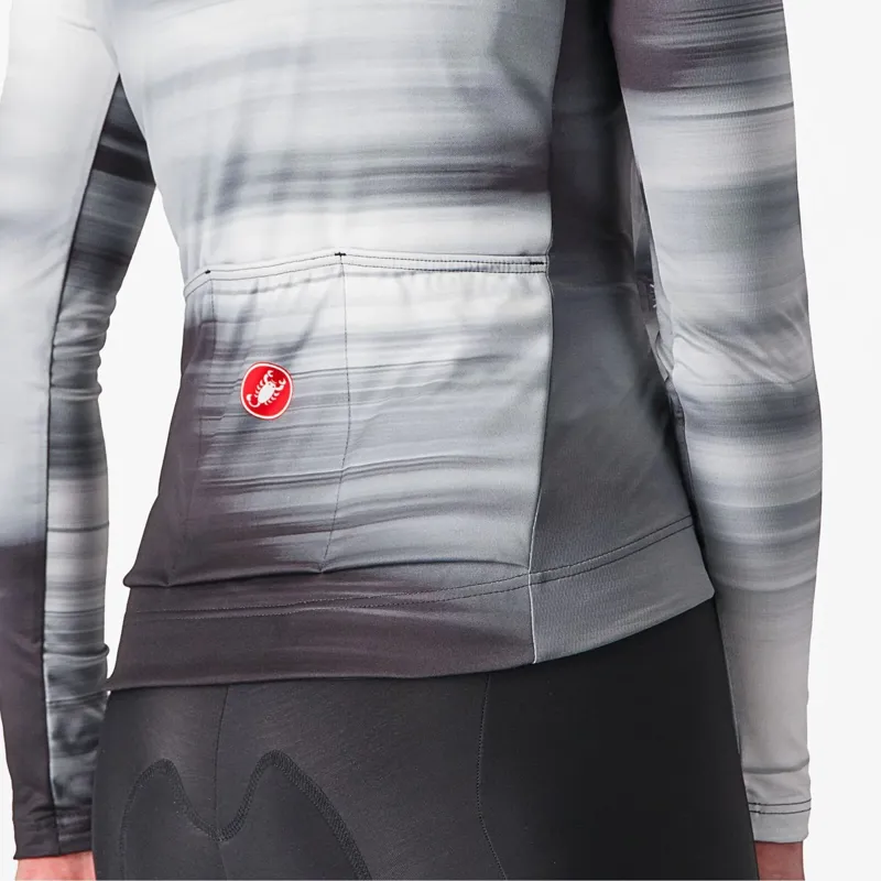 Castelli Phase Women's Long Sleeve Jersey in Black/White-3