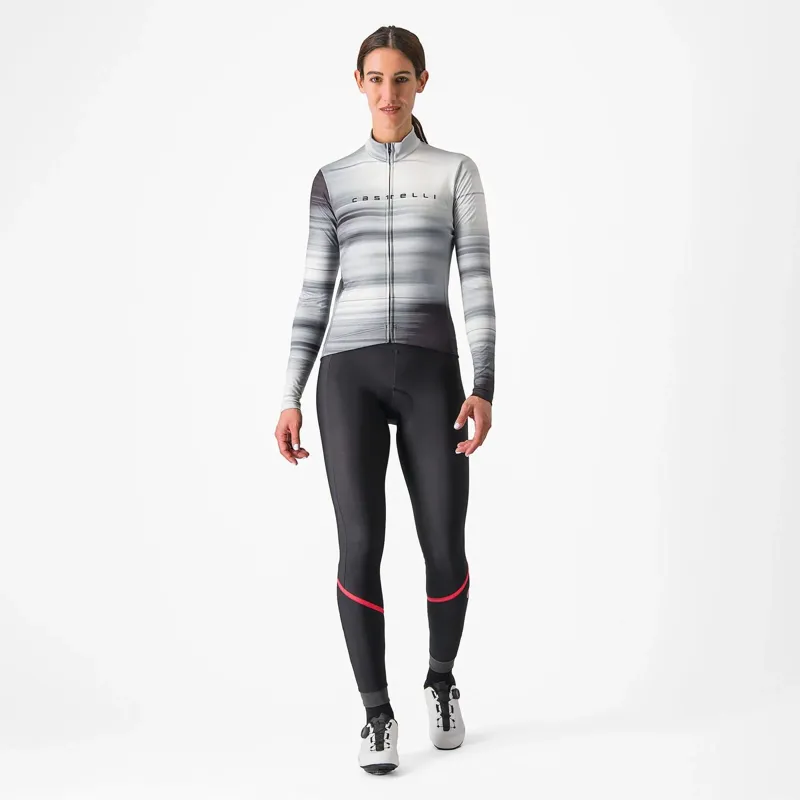 Castelli Phase Women's Long Sleeve Jersey in Black/White-4