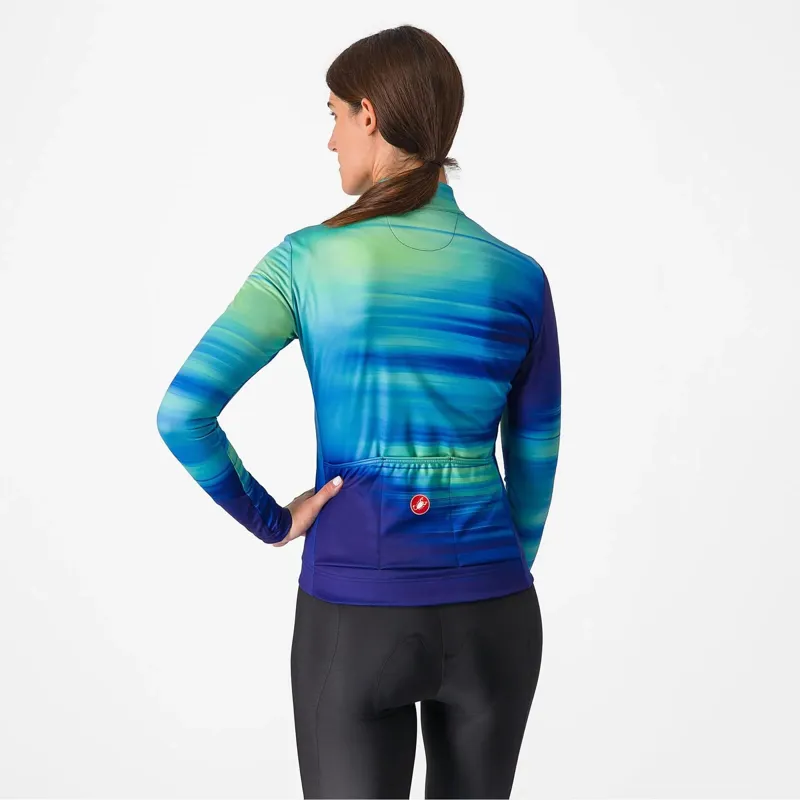 Castelli Phase Women's Long Sleeve Jersey in Multicolour Blue-1