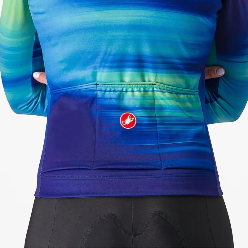 Castelli Phase Women's Long Sleeve Jersey in Multicolour Blue-3