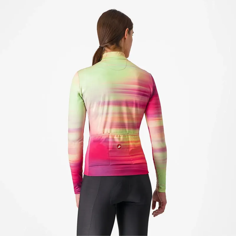 Castelli Phase Women's Long Sleeve Jersey in Multicolour Pink-1