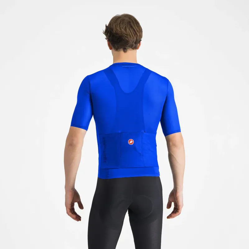 Castelli Superleggera A/C Short Sleeve Jersey in Azzurro Italia-1