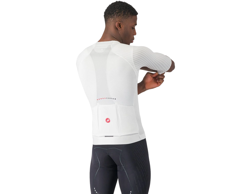 Castelli Aero Race 8S Short Sleeve Jersey in White-1