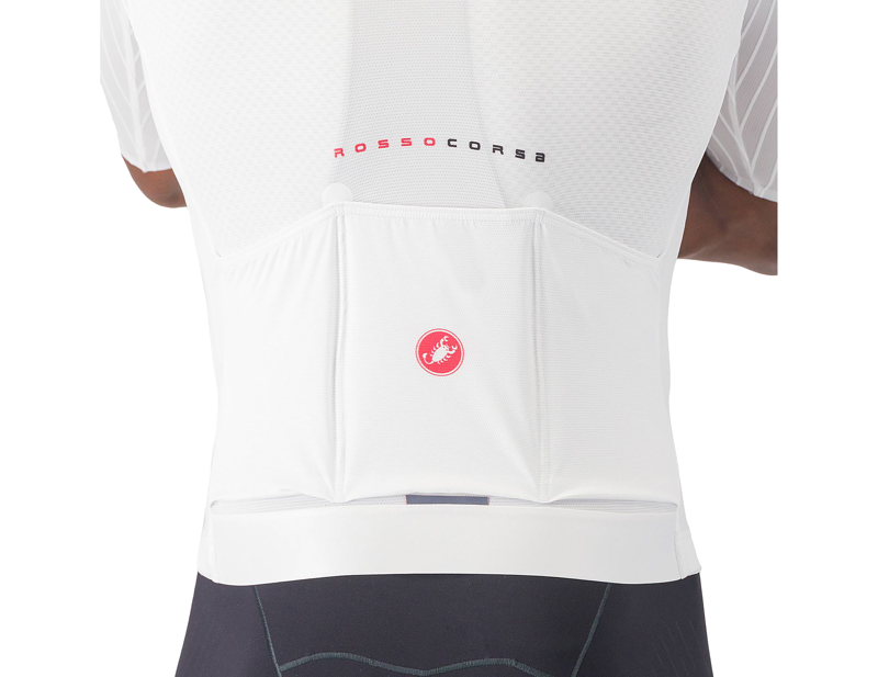 Castelli Aero Race 8S Short Sleeve Jersey in White-3