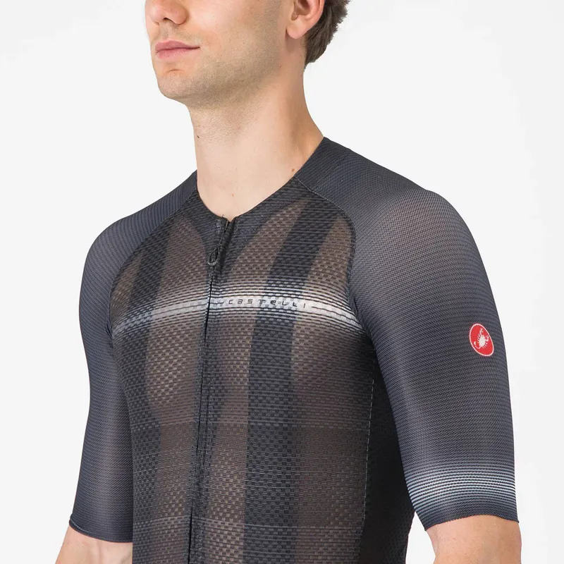 Castelli Climbers A/C Short Sleeve Jersey in Black/Dark Grey-2