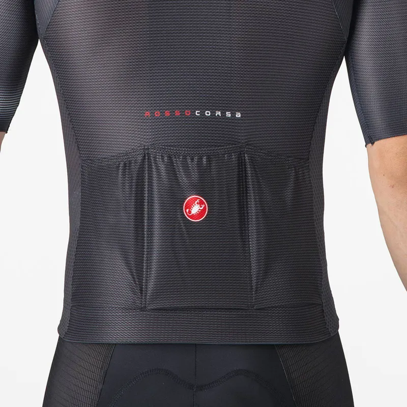 Castelli Climbers A/C Short Sleeve Jersey in Black/Dark Grey-4