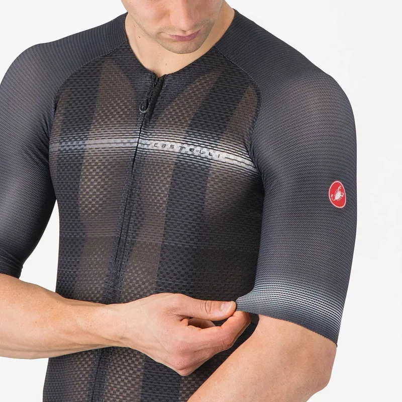 Castelli Climbers A/C Short Sleeve Jersey in Black/Dark Grey-3