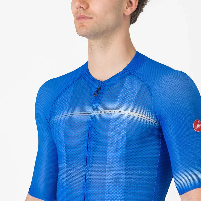 Castelli Climbers A/C Short Sleeve Jersey in Azzurro Italia/Belgian Blue-3
