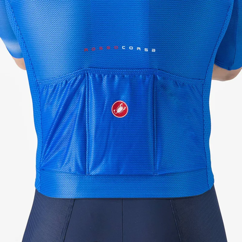 Castelli Climbers A/C Short Sleeve Jersey in Azzurro Italia/Belgian Blue-5