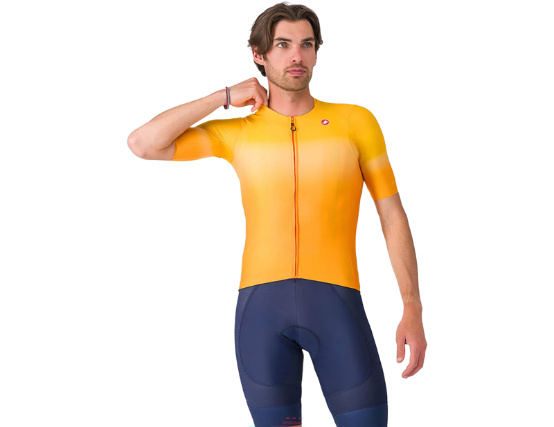 Castelli UPF Short Sleeve Jersey in Vivid Orange