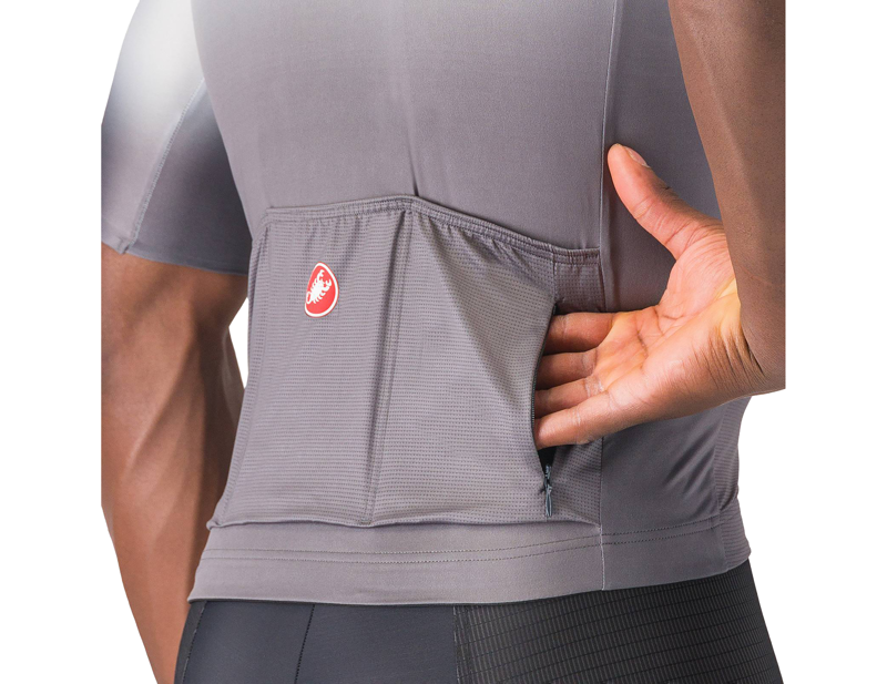Castelli UPF Short Sleeve Jersey in Silver Grey-2