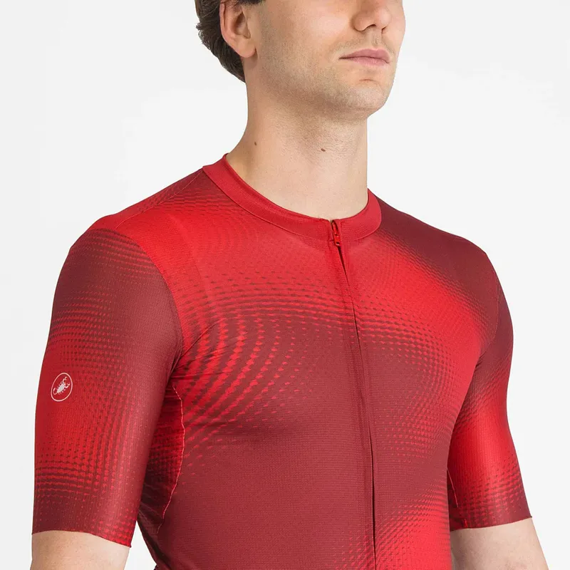 Castelli Vortice Short Sleeve Jersey in Red/Rich Red-2