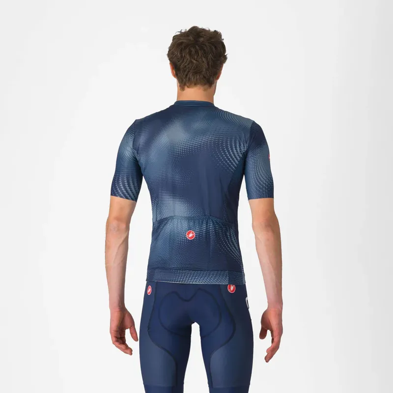 Castelli Vortice Short Sleeve Jersey in Belgian Blue/Light Steel Blue-1