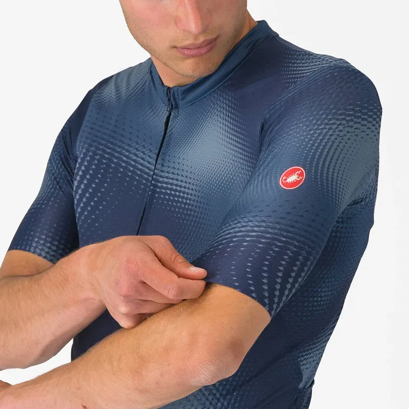 Castelli Vortice Short Sleeve Jersey in Belgian Blue/Light Steel Blue-2