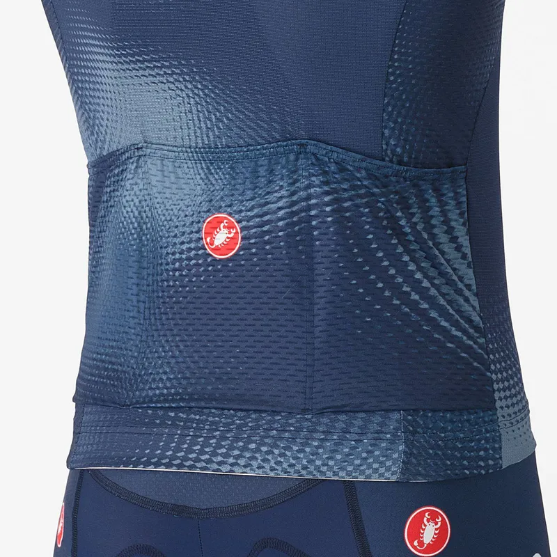 Castelli Vortice Short Sleeve Jersey in Belgian Blue/Light Steel Blue-4