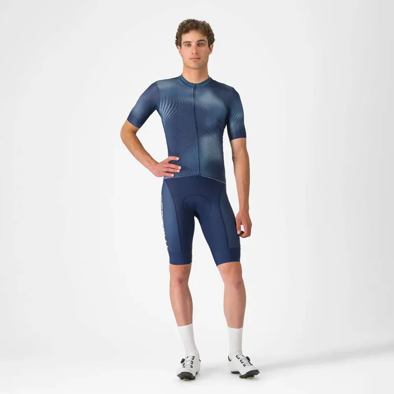 Castelli Vortice Short Sleeve Jersey in Belgian Blue/Light Steel Blue-5