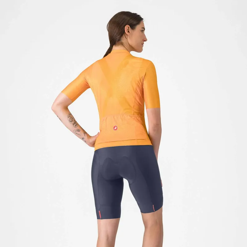 Castelli Prima 2 DT Womens Bib Shorts in Twilight Blue/Hibiscus-1