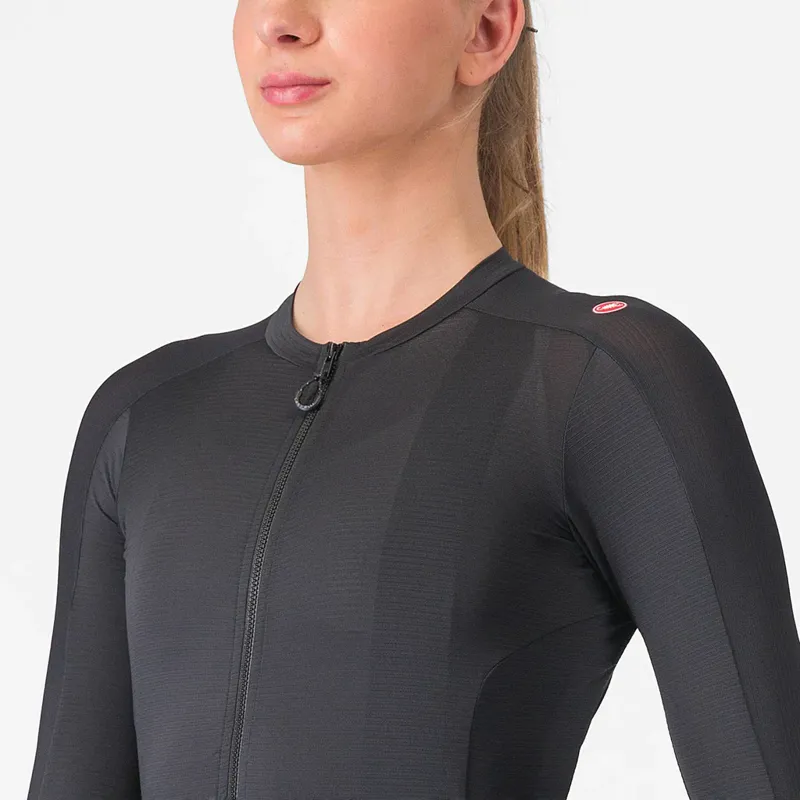 Castelli Espresso Women's Long Sleeve Jersey in Light Black/Dark Grey-2