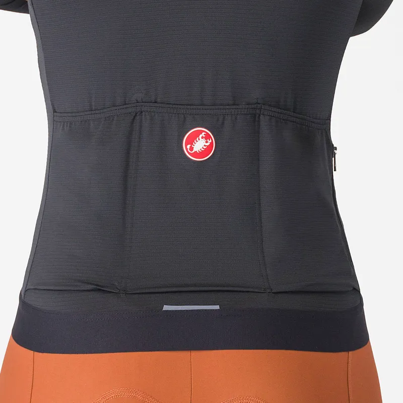 Castelli Espresso Women's Long Sleeve Jersey in Light Black/Dark Grey-3