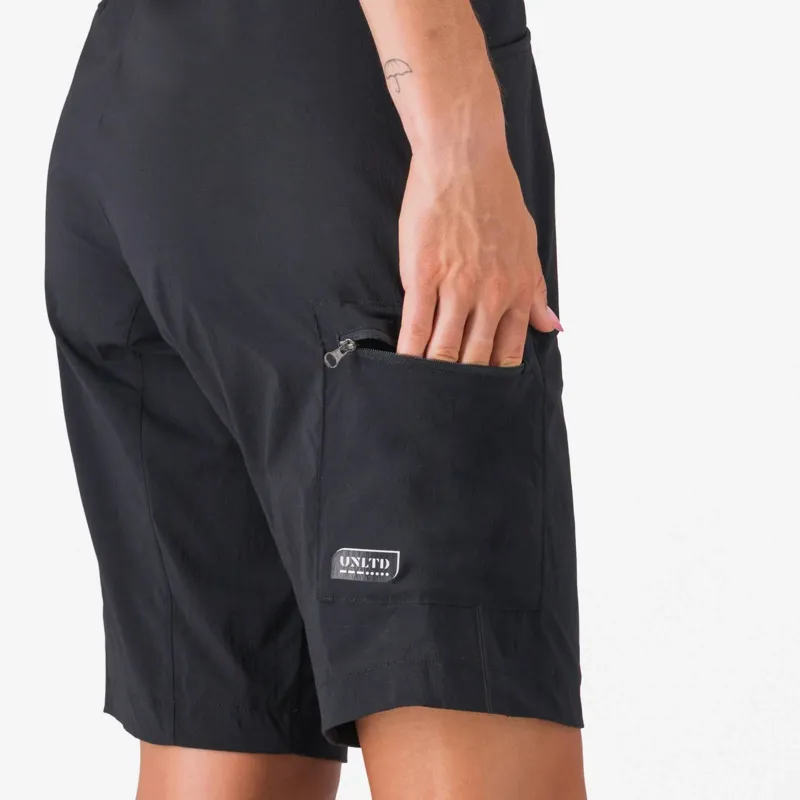 Castelli Unlimited Adventure Baggy Womens Shorts in Black-4