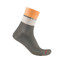 Castelli Elegante Women's 12 Socks in Gunmetal Grey/Silver Moon/Soft Orange