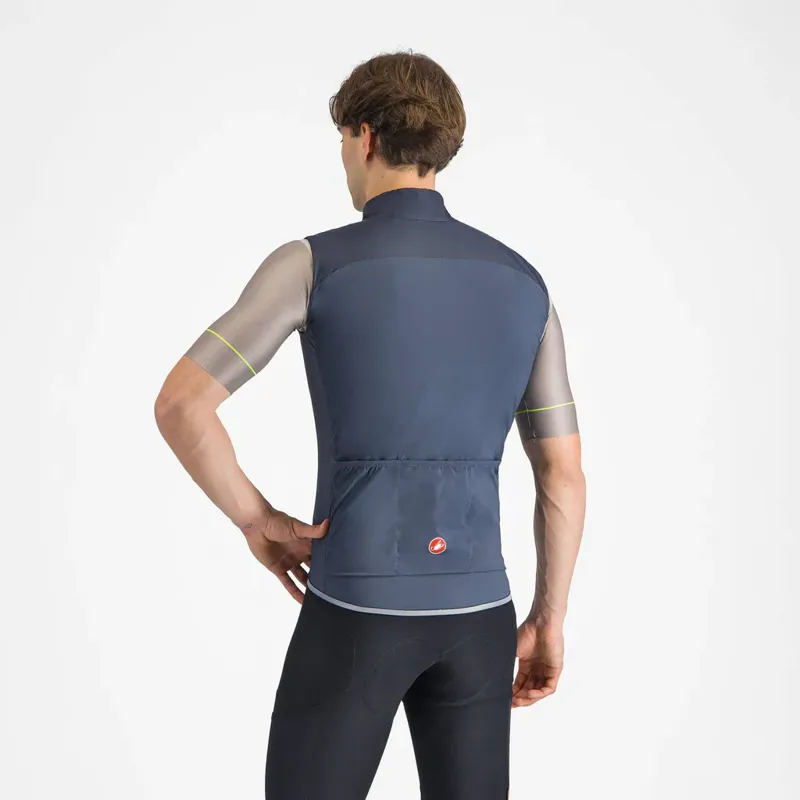 Castelli Fly Direct Sleeveless Vest in Twilight Blue/Silver Grey-1