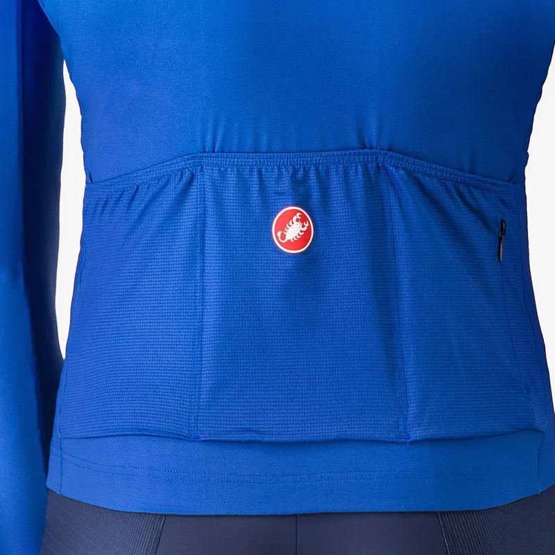 Castelli UPF Long Sleeve Jersey in Azzurro Italia-4