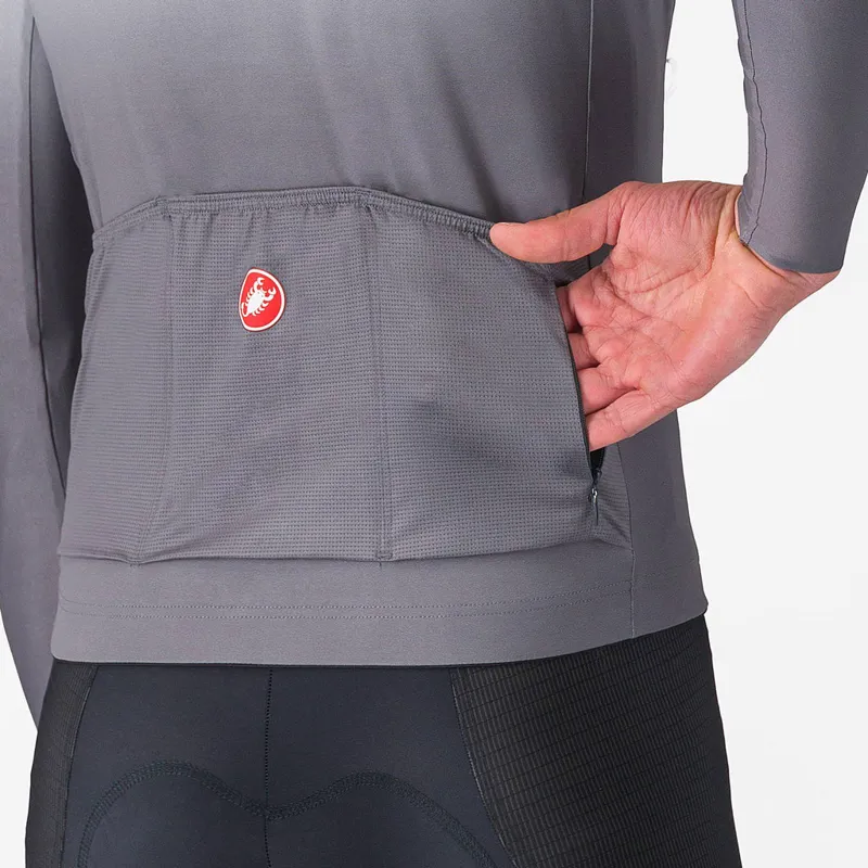 Castelli UPF Long Sleeve Jersey in Silver Grey-4