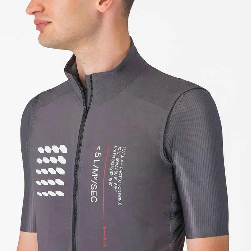 Castelli Espresso R-A/D Sleeveless Vest in Smoky Grey-2