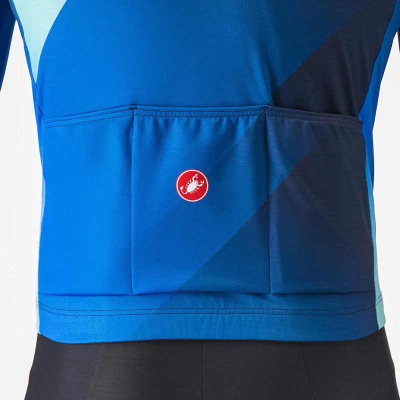Castelli Amplify Thermal Jersey in Belgian Blue Azzurro/Italia Pool Blue-3