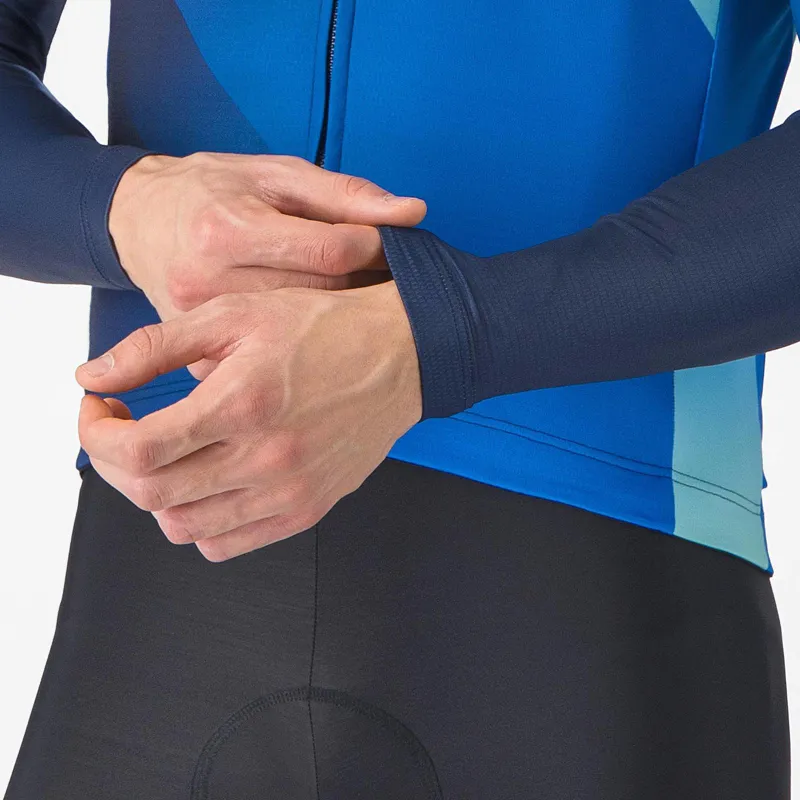 Castelli Amplify Thermal Jersey in Belgian Blue Azzurro/Italia Pool Blue-2