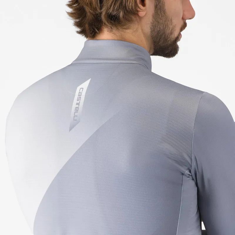 Castelli Amplify Thermal Jersey in Vortex Grey Silver Grey White-2