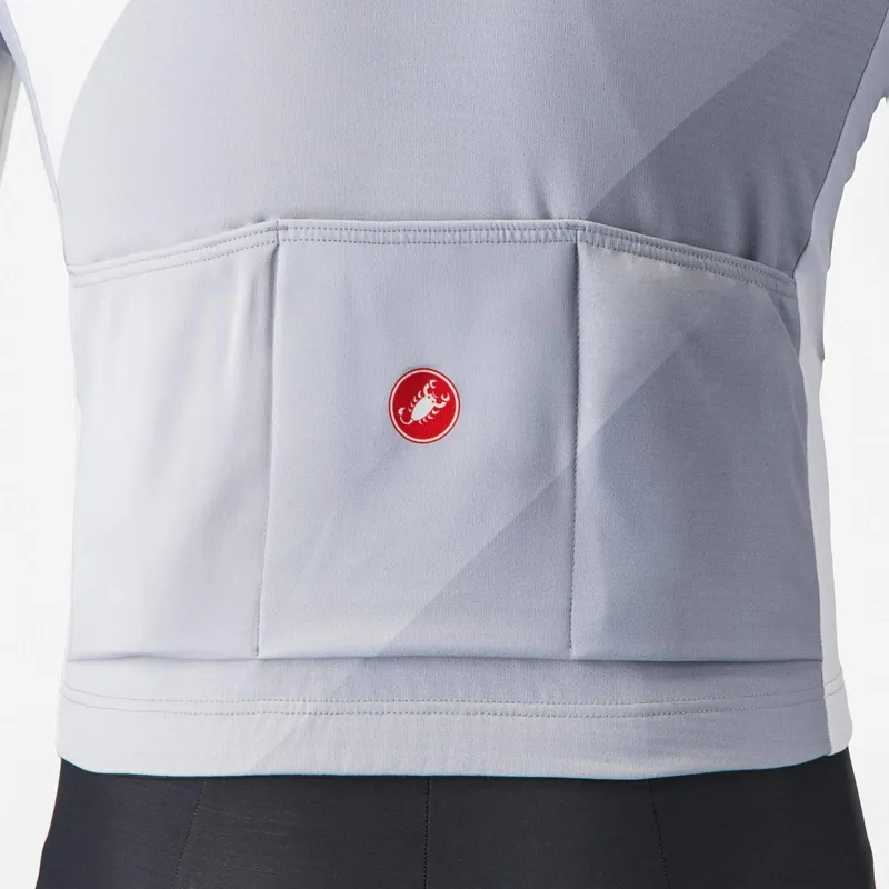 Castelli Amplify Thermal Jersey in Vortex Grey Silver Grey White-3