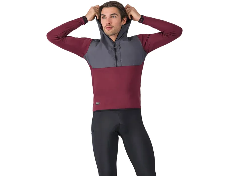 Balfes Bikes Castelli Unlimited Roam Hoodie in Bordeaux/Lead Grey | Free postage over £30, £10 off first order, price match & 0% finance.